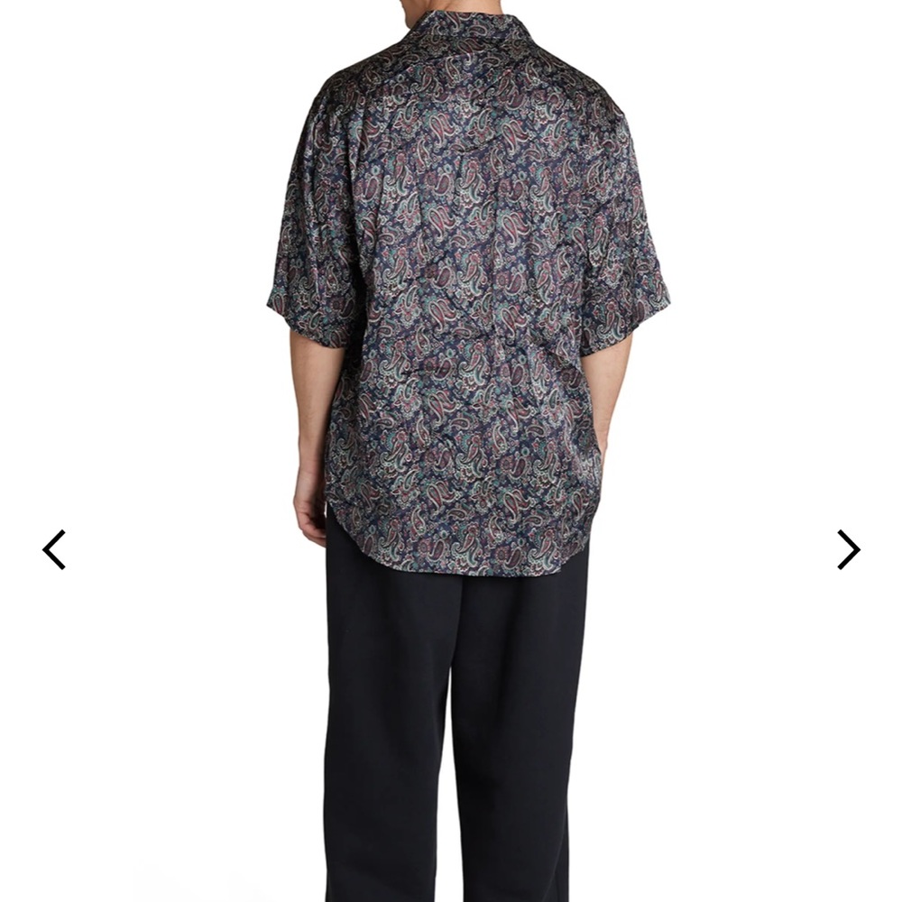 Balenciaga silk paisley oversized button up shirt size 39 XL - Picture 2 of 6